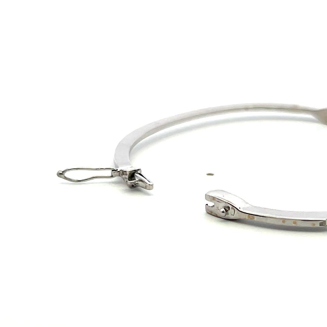 0.31ct Round Brilliant Diamond Bangle Bracelet in 18K White Gold (I SI)