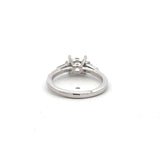 0.32 Carat Tapered Baguette Shape G VS2 Diamond Platinum Semi Mount Ring