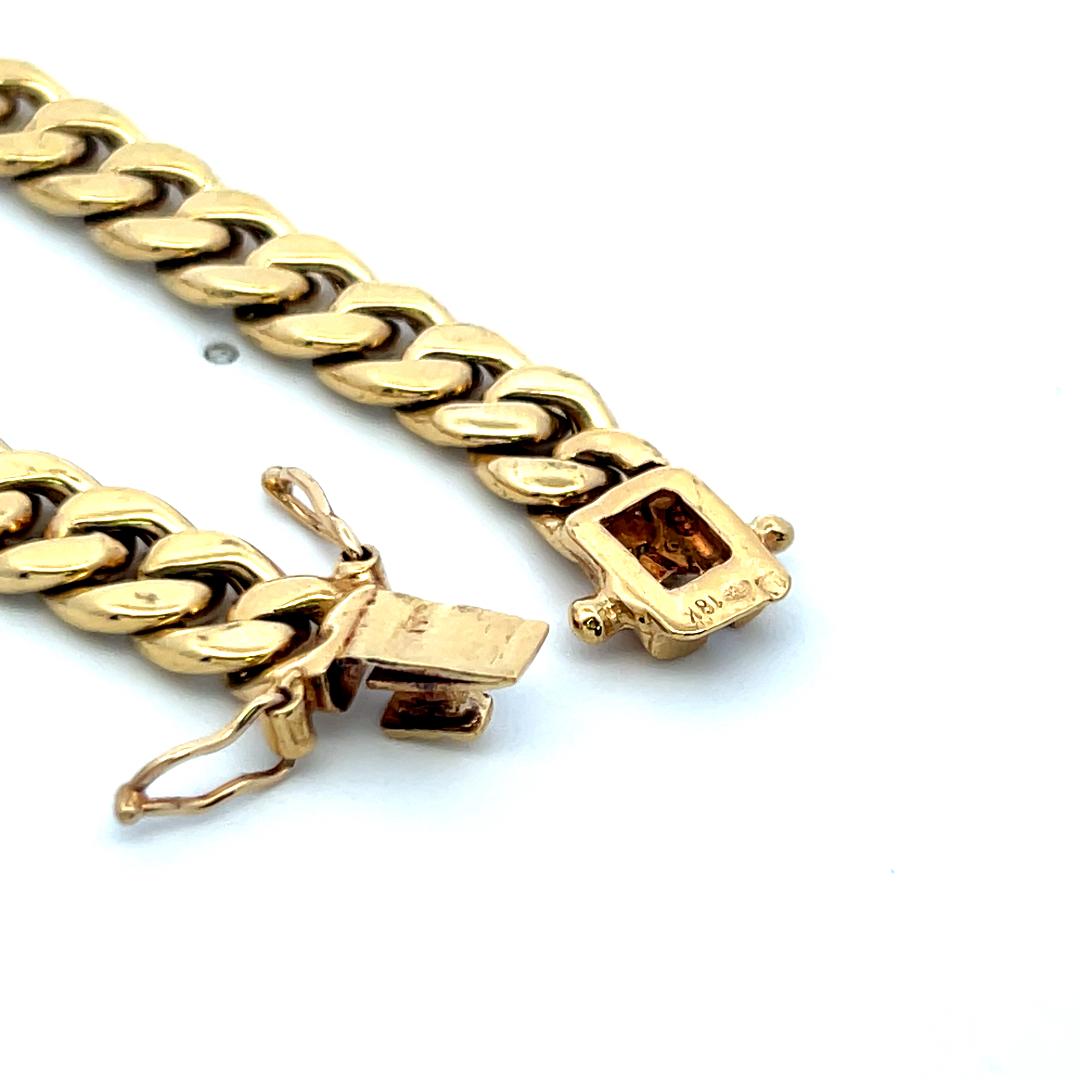 18K Yellow Gold Heavy Curb Link Necklace with Ancient Roman Coin Pendant