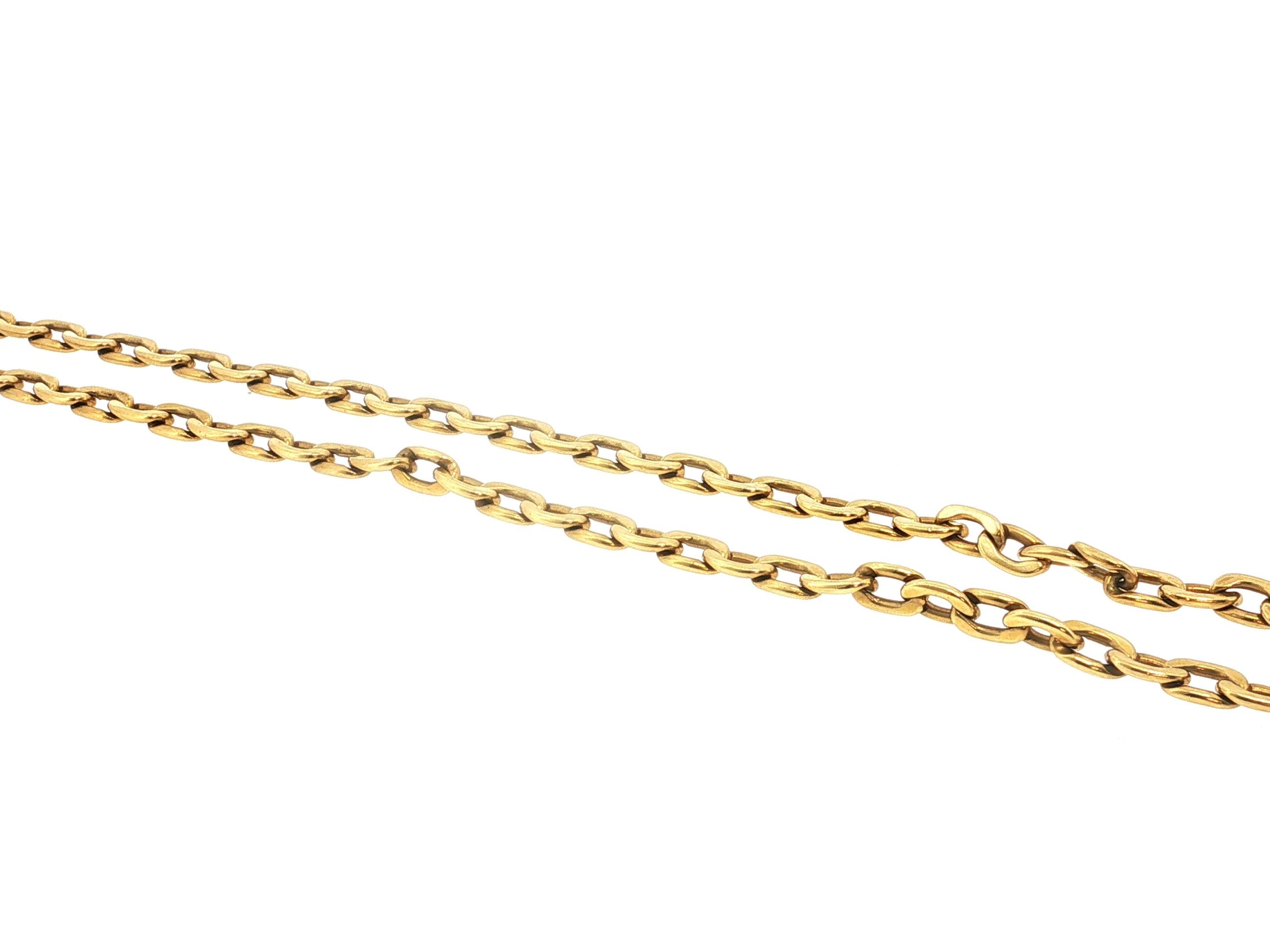 Vintage 18K Two Tone Gold Pendant Necklace with 10.93 Carat Aqua Marine 16 Inch