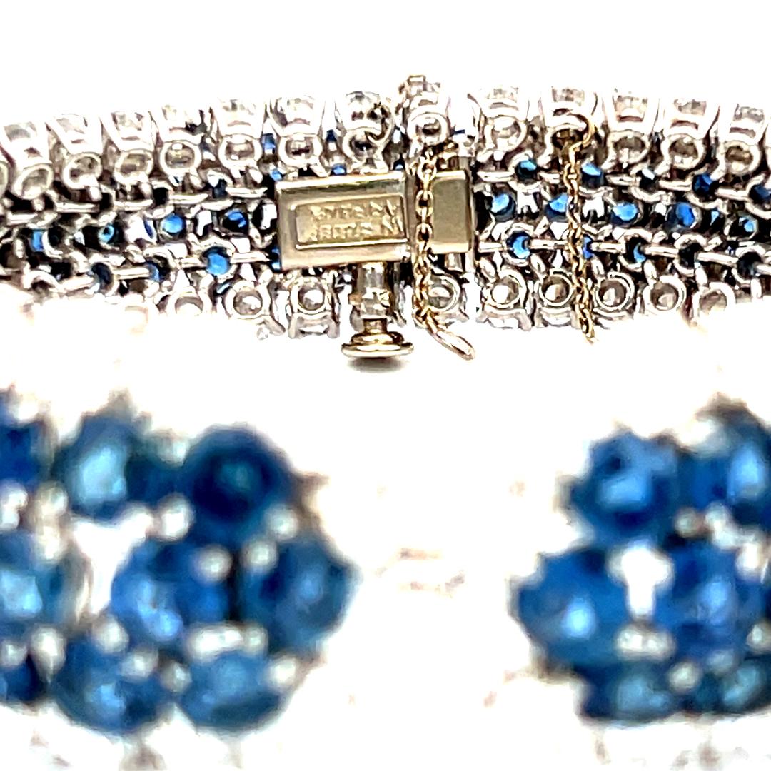 Van Cleef & Arpels 67.00 Carat Sapphire 36.80 Carat Diamond Platinum Bracelet