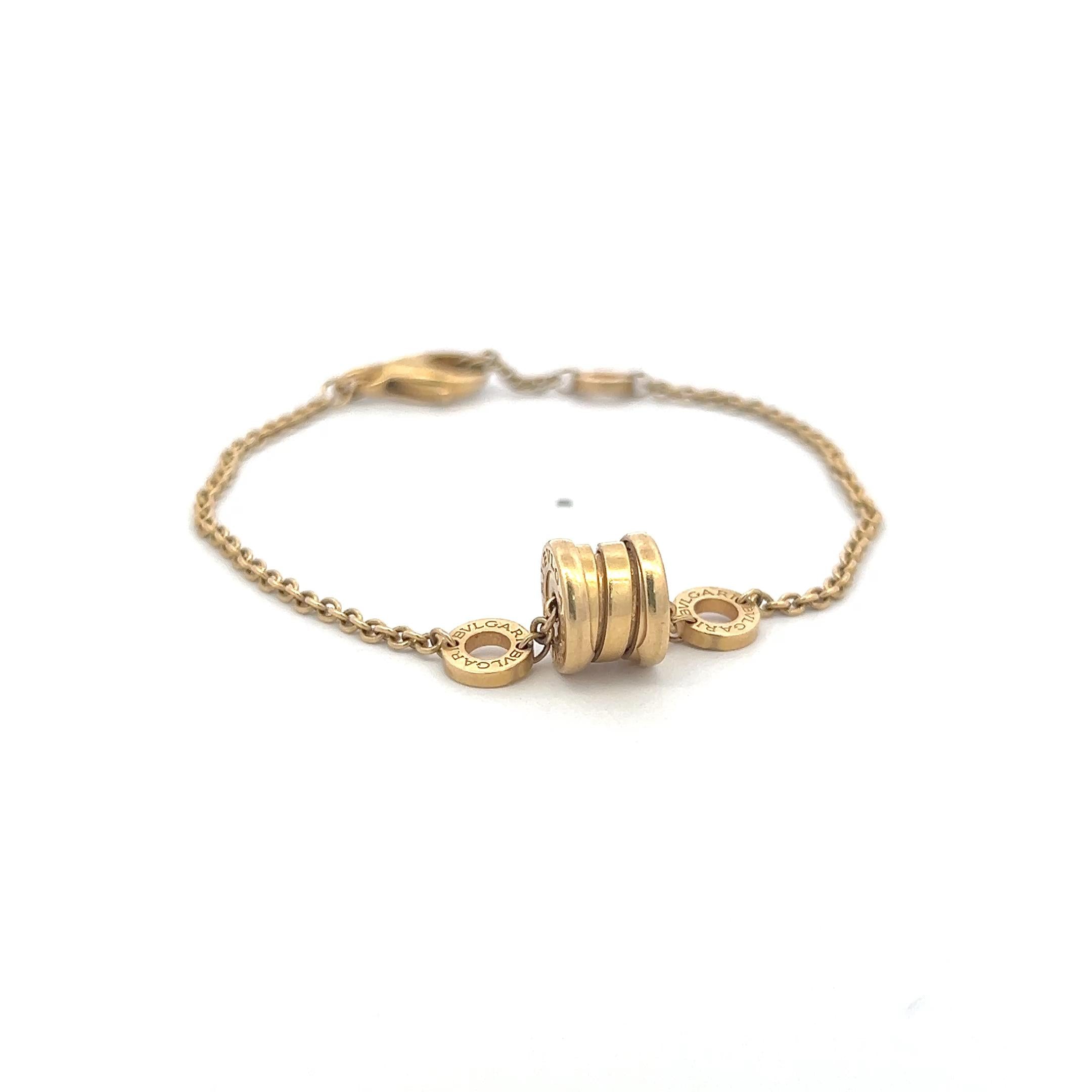 Bvlgari Vintage 18K Yellow Gold Chain Link Bracelet 7.38 Grams