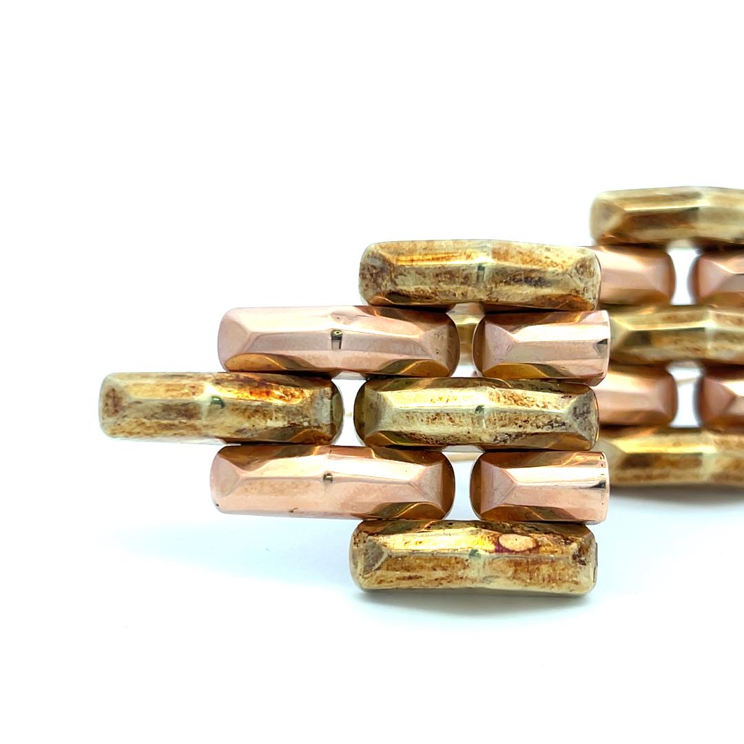 Vintage 18K Two Tone Gold Pin Brooch 32.2 Grams
