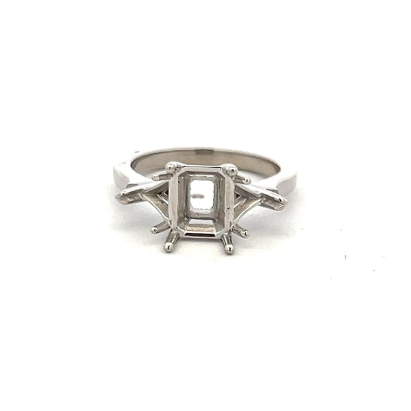 Vintage 6.20 Grams Size 6 Platinum Semi Mount Ring Holds 1.5 Ct stone