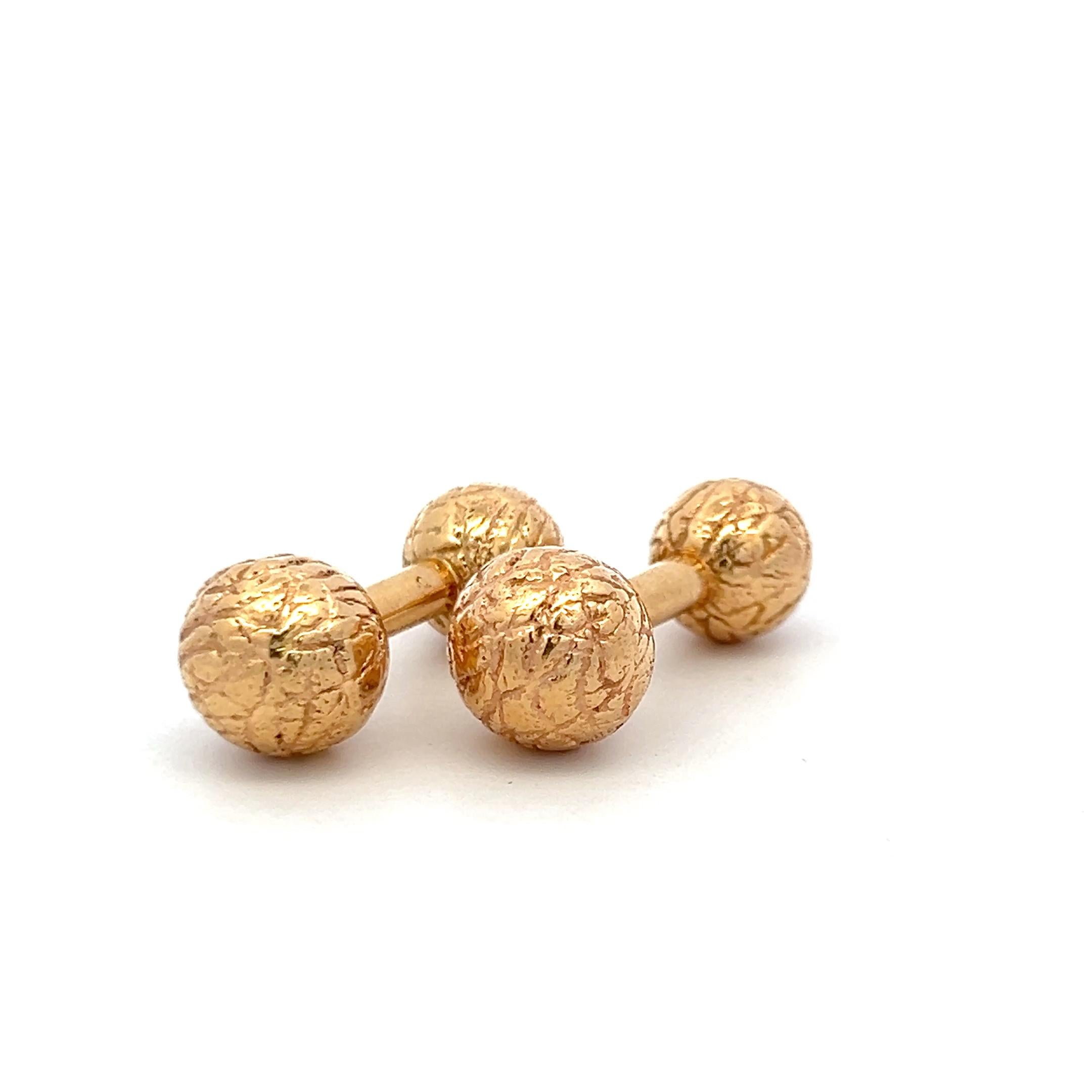 Tiffany & Co 18K Yellow Gold Ball Return Earrings 11.46 Grams