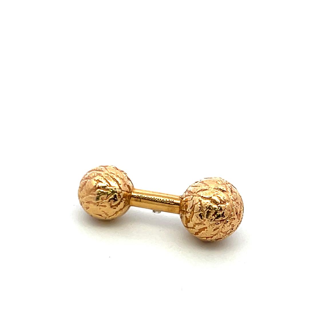 Tiffany & Co 18K Yellow Gold Ball Return Earrings 11.46 Grams