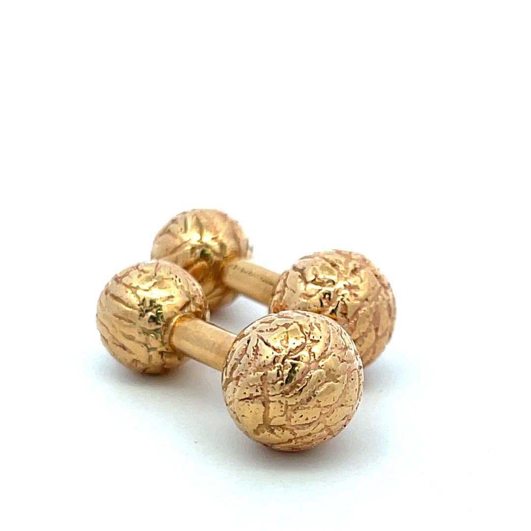 Tiffany & Co 18K Yellow Gold Ball Return Earrings 11.46 Grams
