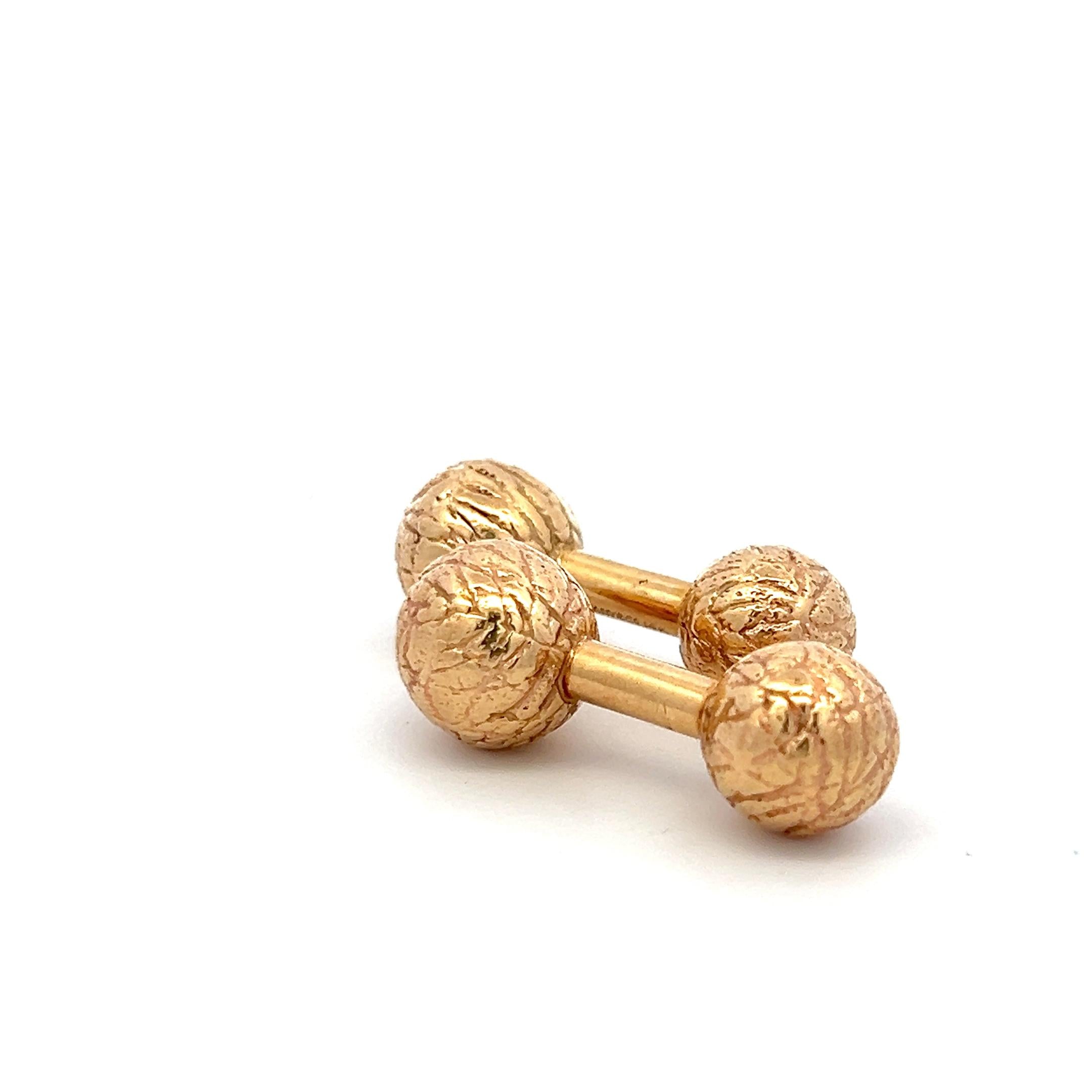 Tiffany & Co 18K Yellow Gold Ball Return Earrings 11.46 Grams