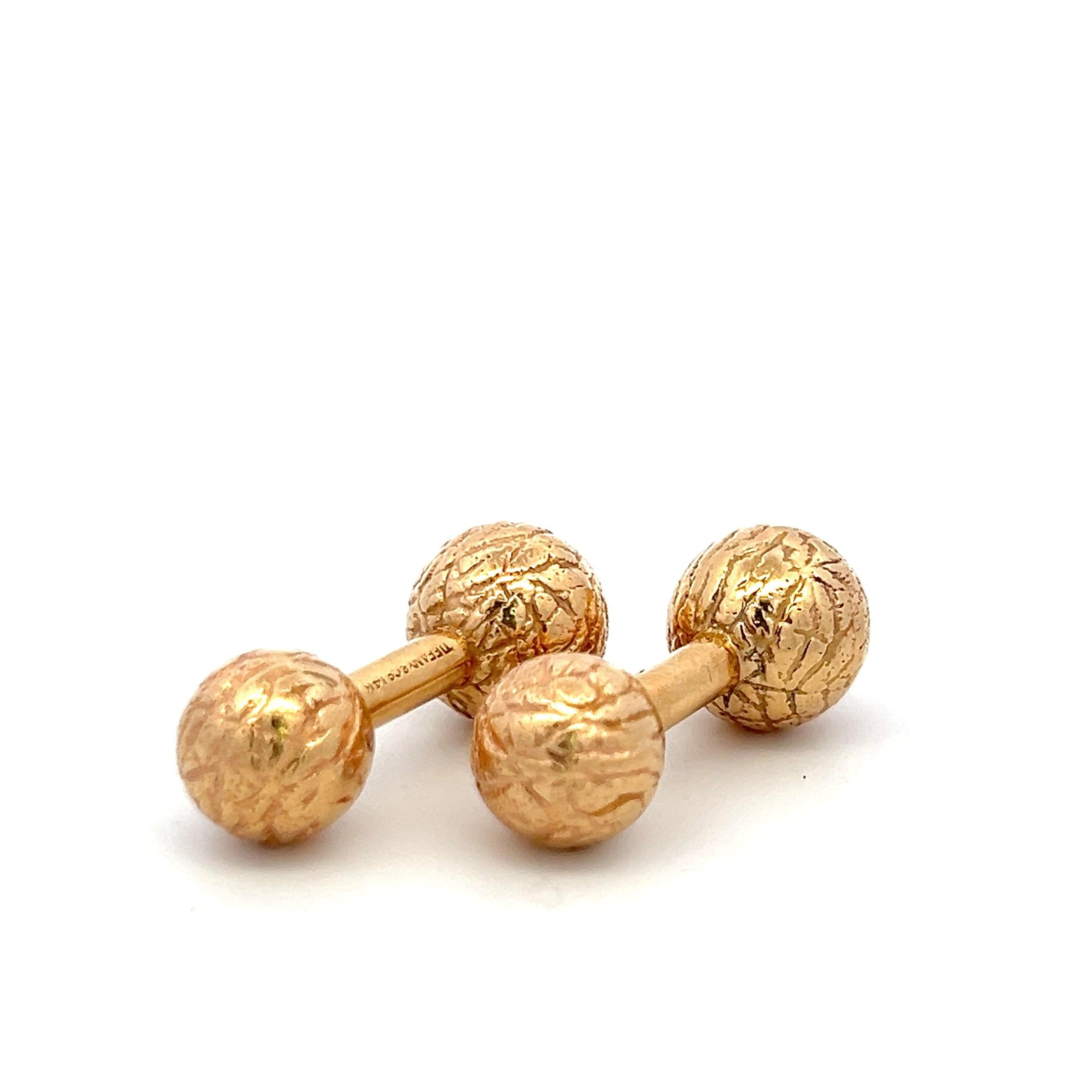 Tiffany & Co 18K Yellow Gold Ball Return Earrings 11.46 Grams