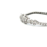 2.60 Carat Old European Cut G SI1 Diamond Platinum Art-Deco Bracelet