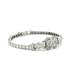 2.60 Carat Old European Cut G SI1 Diamond Platinum Art-Deco Bracelet