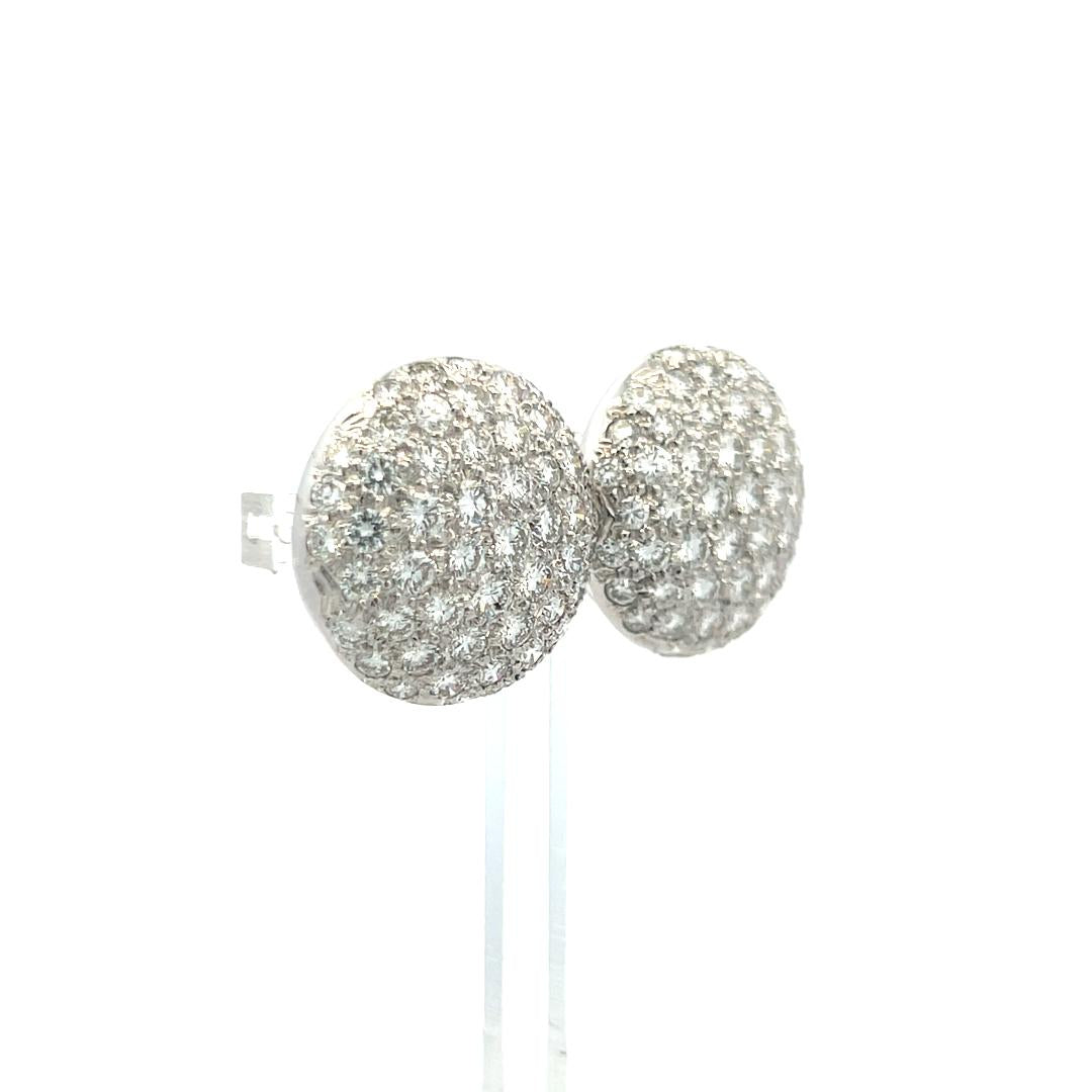 9.00 Carat Round Brilliant G VS1 Diamond Platinum Stud Earrings