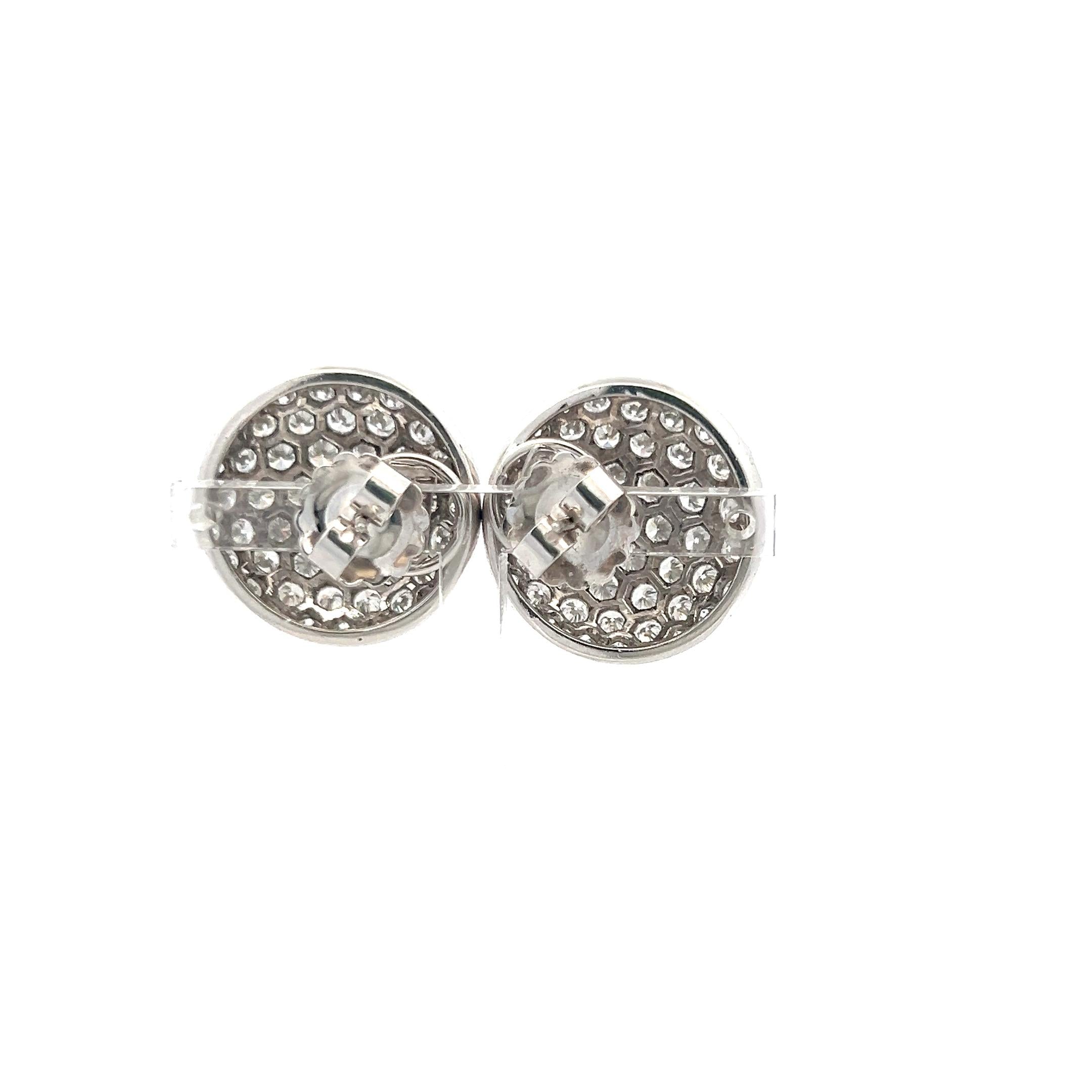 9.00 Carat Round Brilliant G VS1 Diamond Platinum Stud Earrings