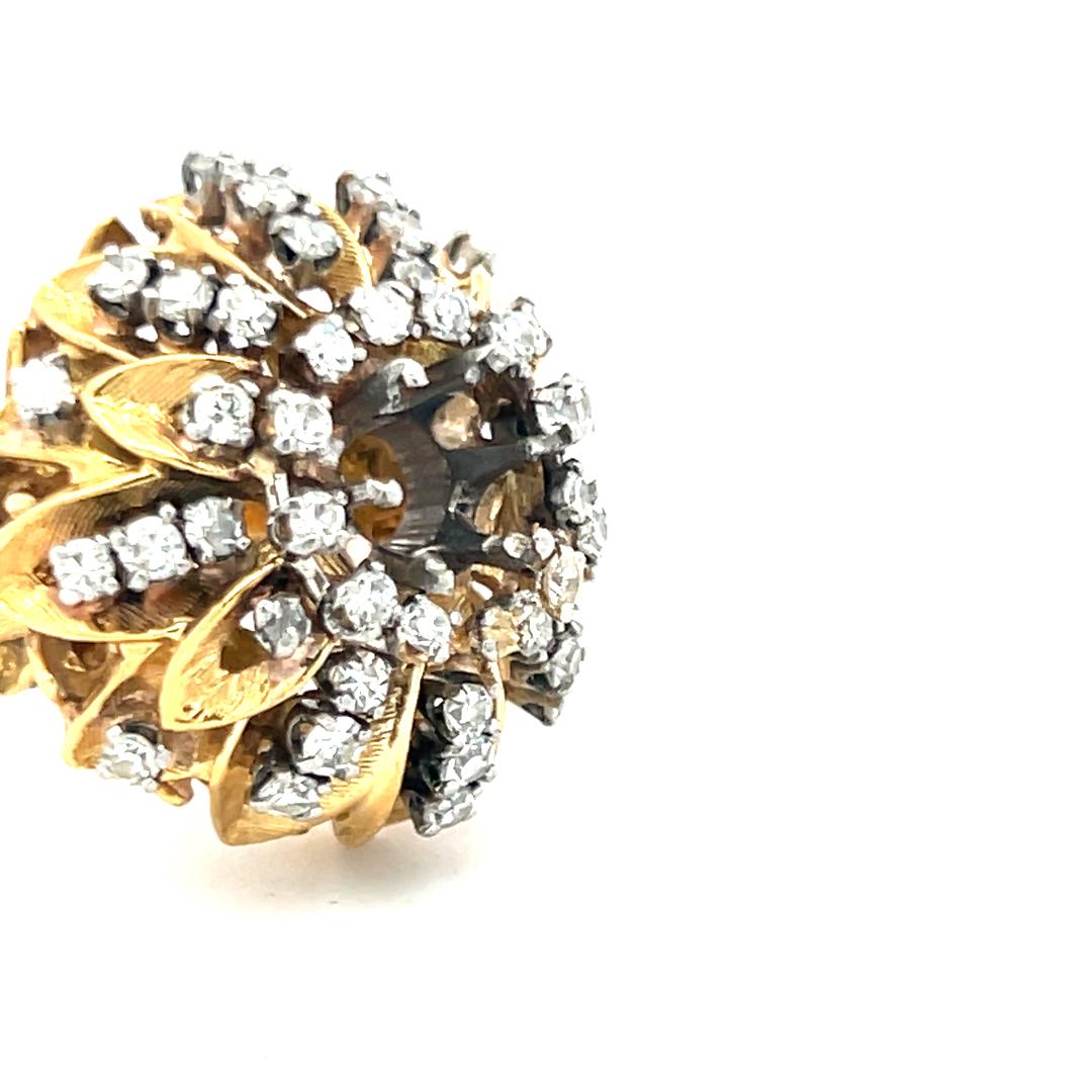 1.50 Carat Round Brilliant G VS2 Diamond 18 Karat Yellow Gold Semi Mount Ring