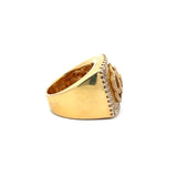 0.77 Carat Round Brilliant G SI1 Diamond 18 Karat Yellow Gold Cocktail Ring