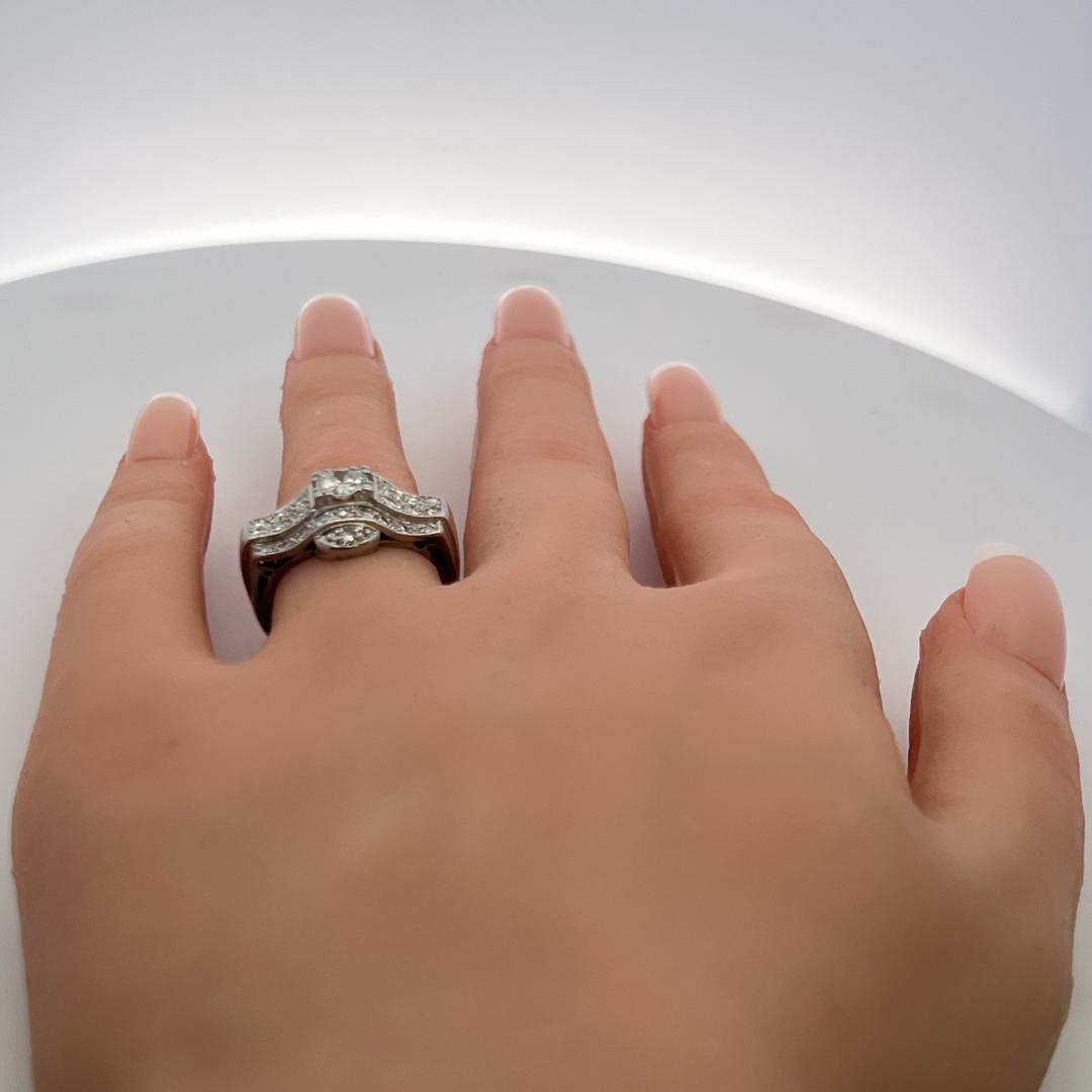 1.56ct Old European Cut Diamond Platinum Art Deco Engagement Ring