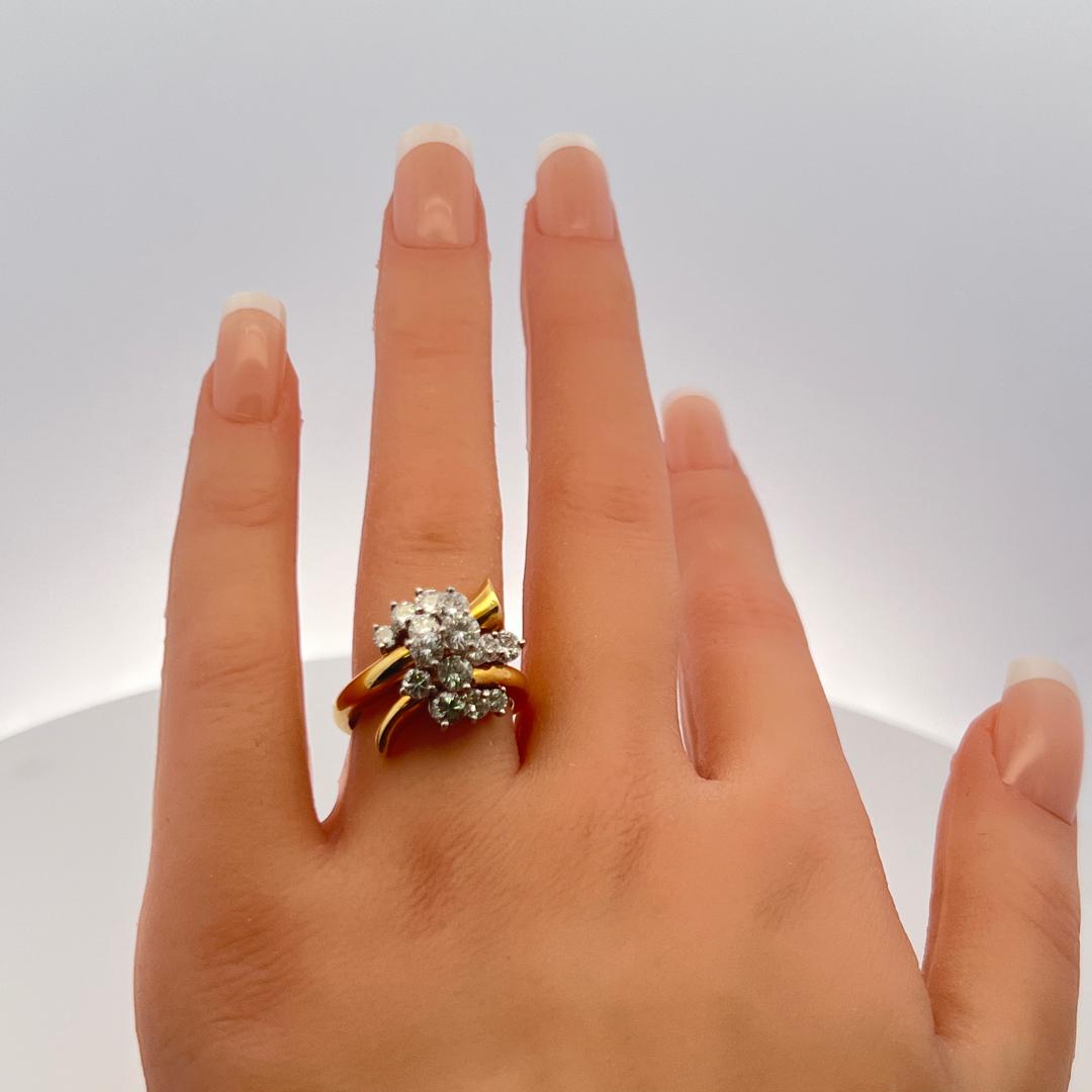 2.00 Carat Round Brilliant I VS Diamond 18 Karat Yellow Gold Cocktail Ring