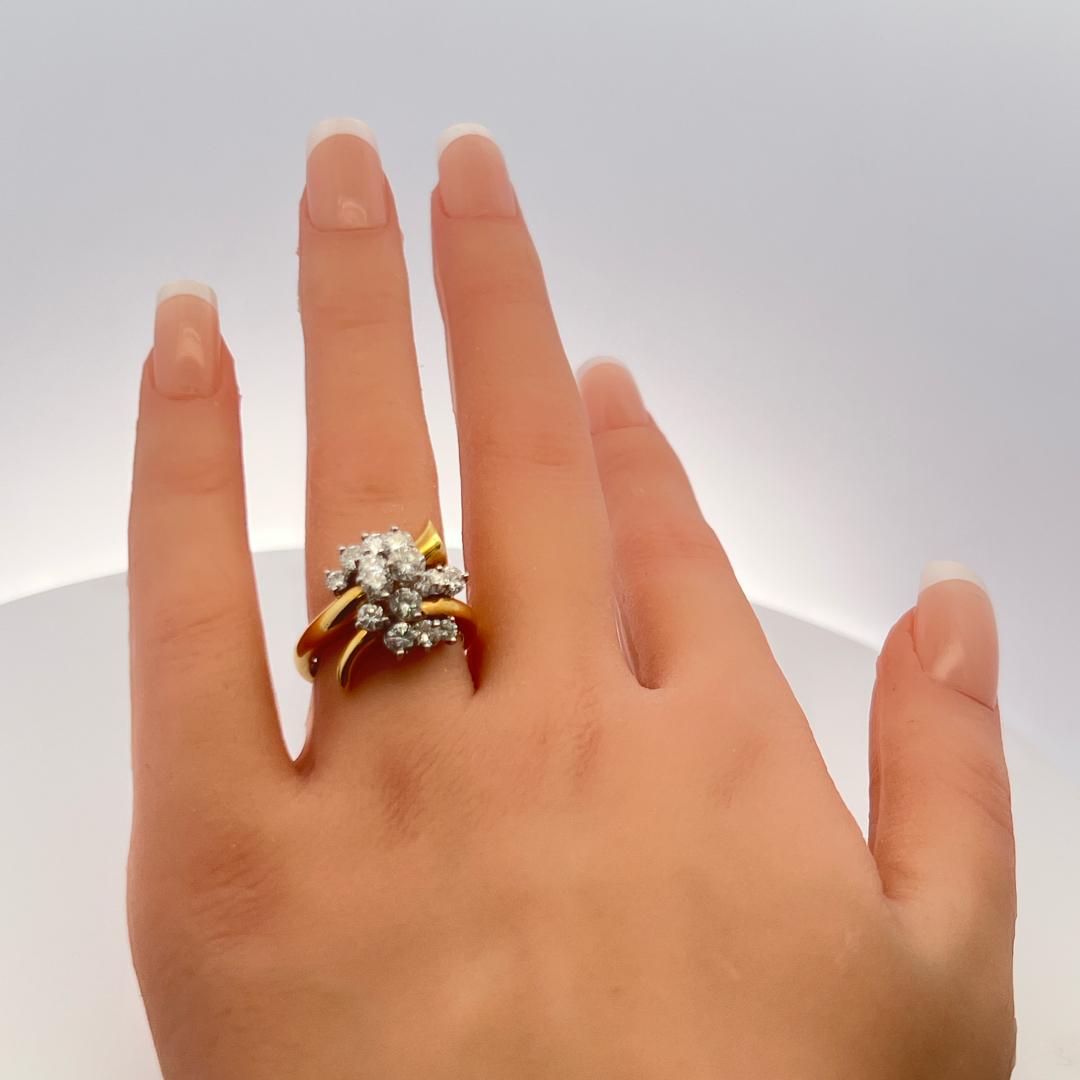 2.00 Carat Round Brilliant I VS Diamond 18 Karat Yellow Gold Cocktail Ring