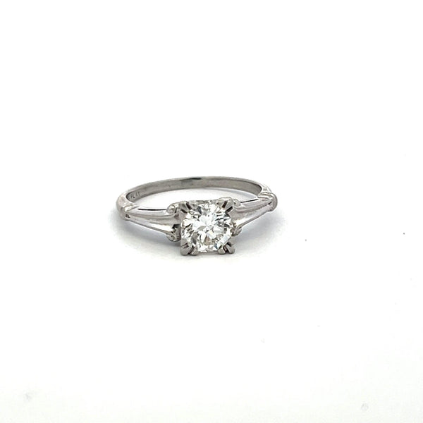 0.75ct Round Brilliant Diamond Platinum Engagement Ring – H VS Vintage Solitaire