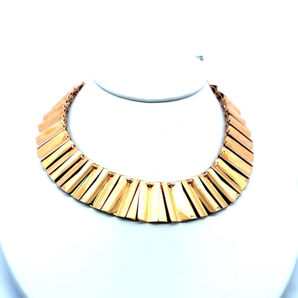 Georg Jensen 18K Yellow Gold Vintage Collar Necklace 132.2g