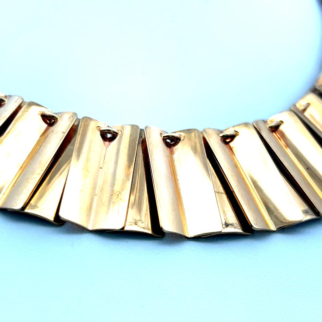 Georg Jensen 18K Yellow Gold Vintage Collar Necklace 132.2g