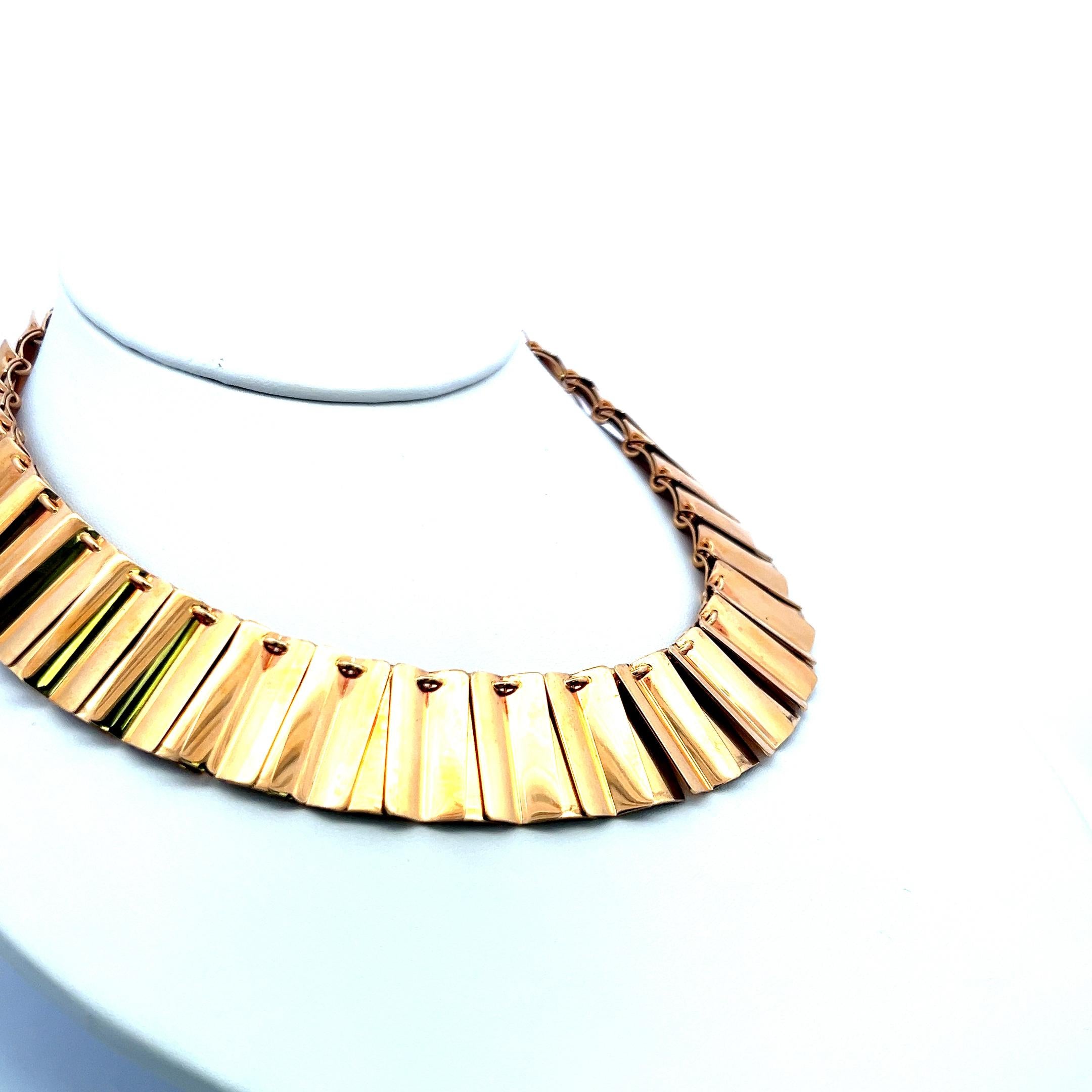 Georg Jensen 18K Yellow Gold Vintage Collar Necklace 132.2g