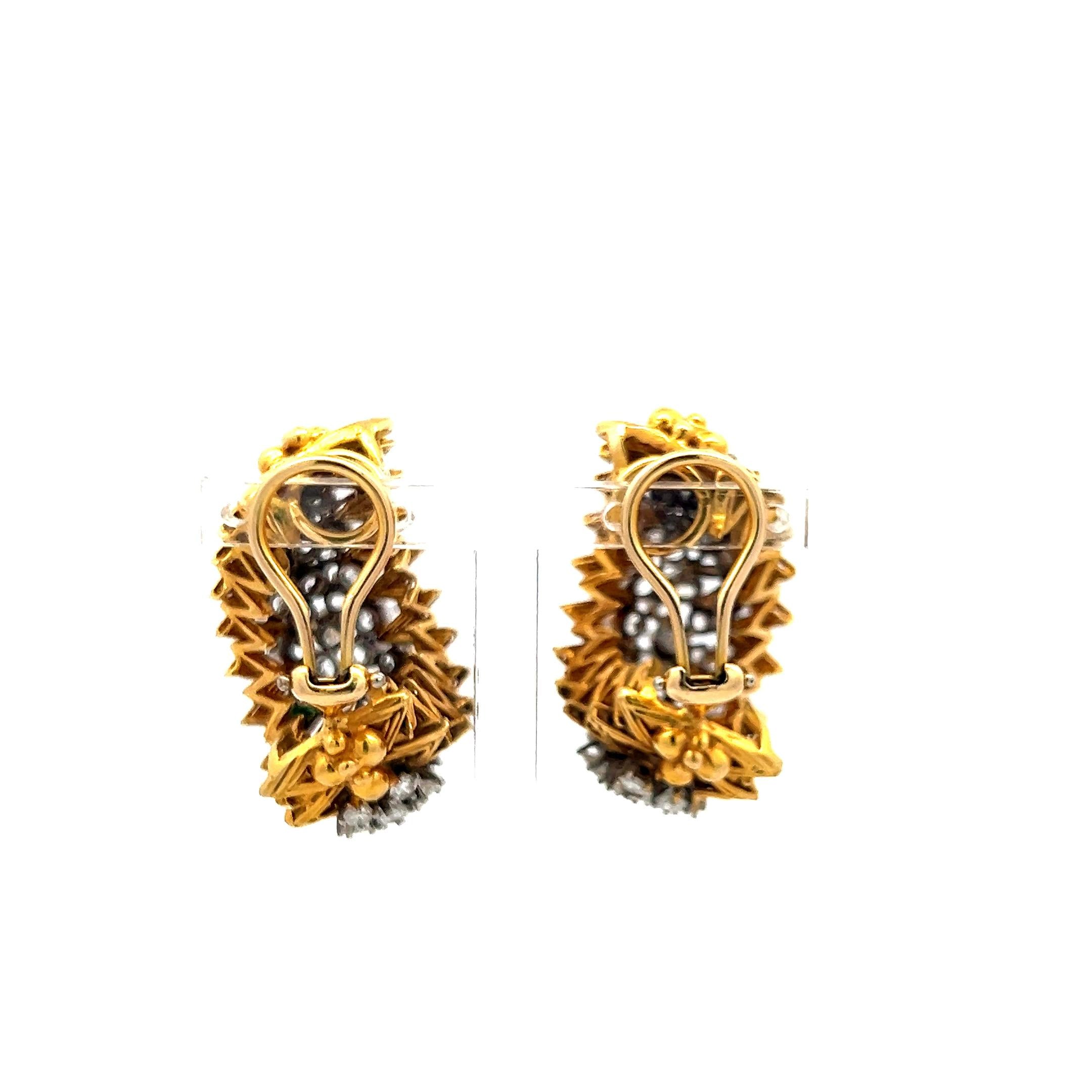 6.00ct Round Brilliant Diamond Clip-On Earrings in 18K Yellow Gold (I SI)