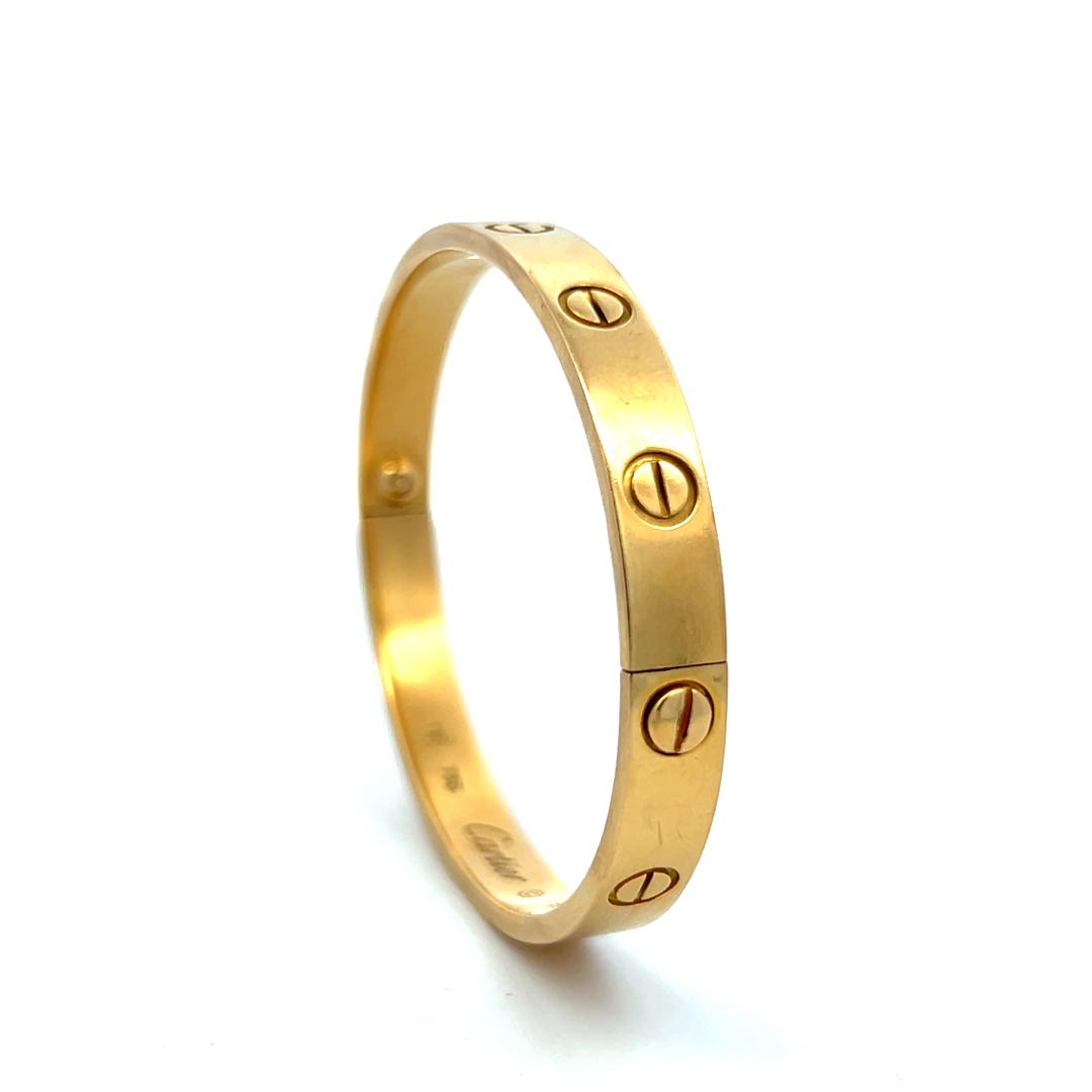 Cartier 18K Yellow Gold Love Bracelet Size 16