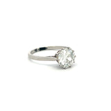 2.25 Carat Circular Brilliant Cut K SI2 Diamond Platinum Engagement Ring