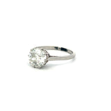 2.25 Carat Circular Brilliant Cut K SI2 Diamond Platinum Engagement Ring