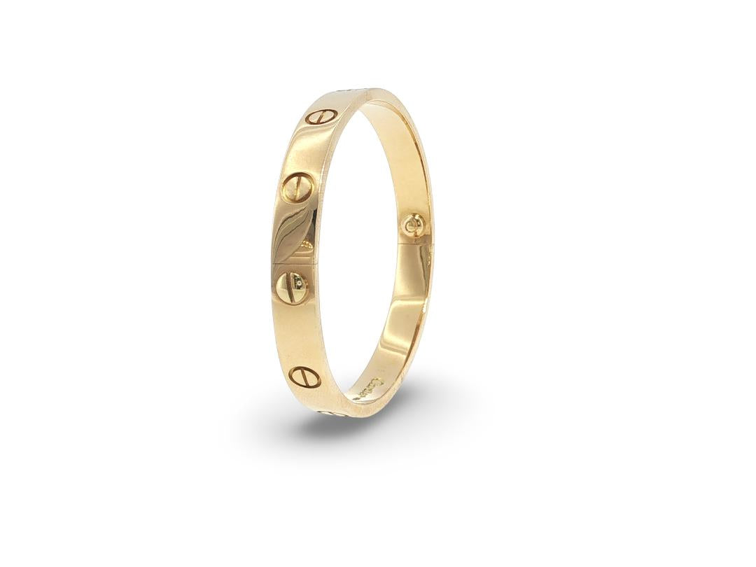 Cartier Vintage 18K Yellow Gold Love Bracelet 29.3 Grams Size 16