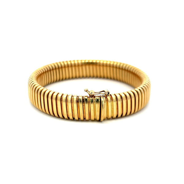8K Yellow Gold Omega Bracelet – Vintage Estate Classic with Modern Elegance