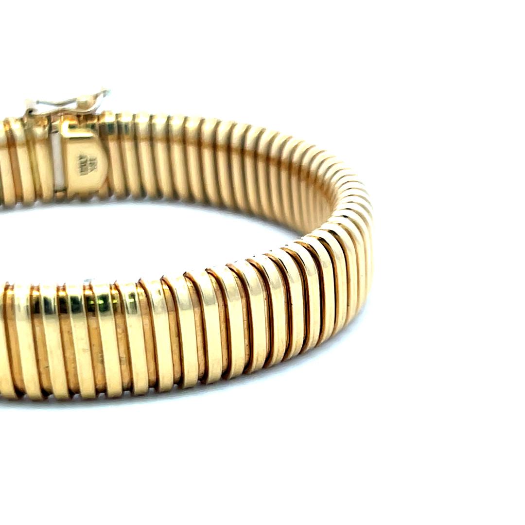 8K Yellow Gold Omega Bracelet – Vintage Estate Classic with Modern Elegance