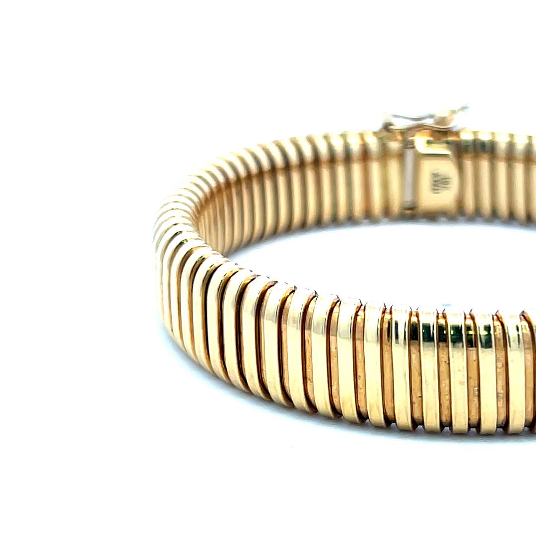 8K Yellow Gold Omega Bracelet – Vintage Estate Classic with Modern Elegance