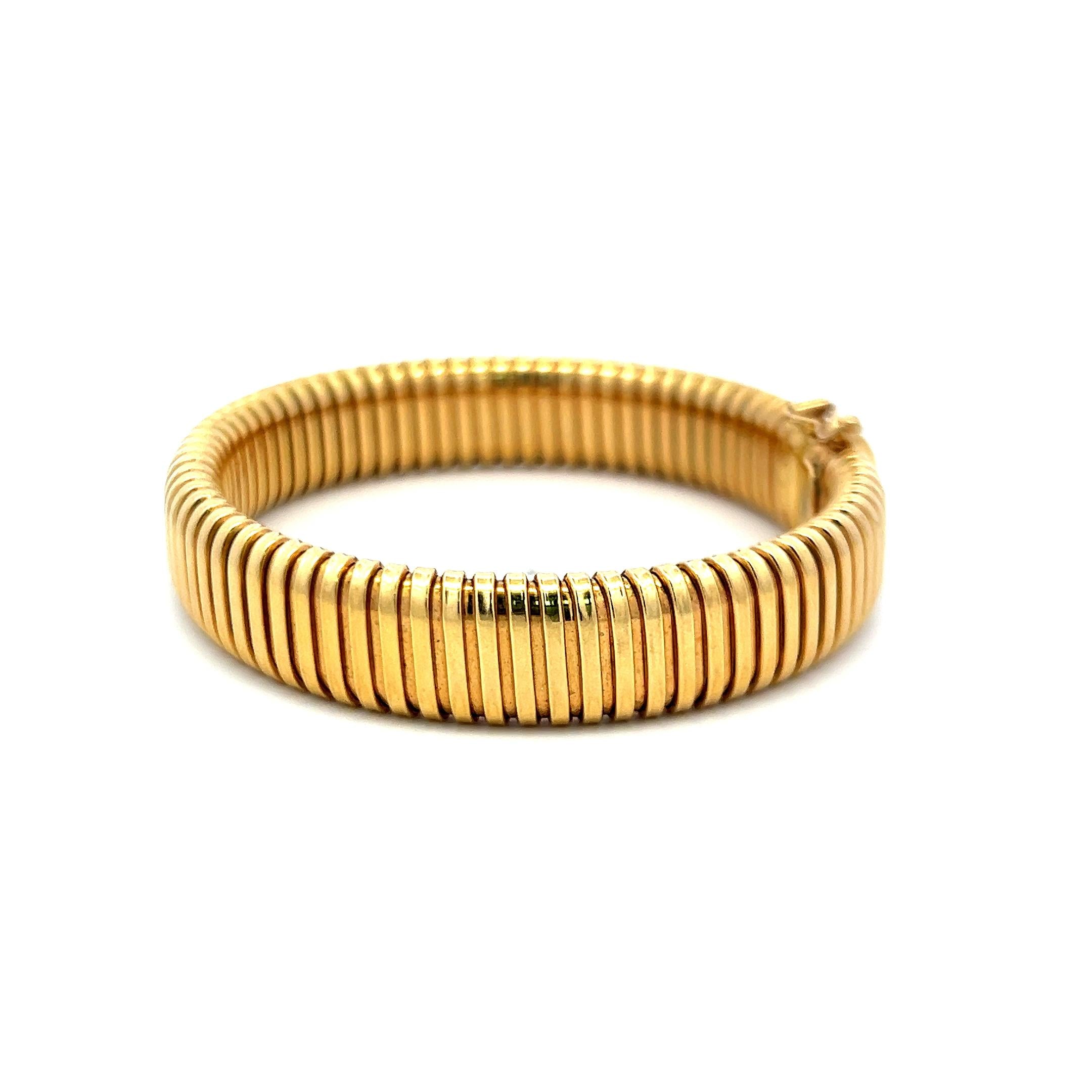8K Yellow Gold Omega Bracelet – Vintage Estate Classic with Modern Elegance
