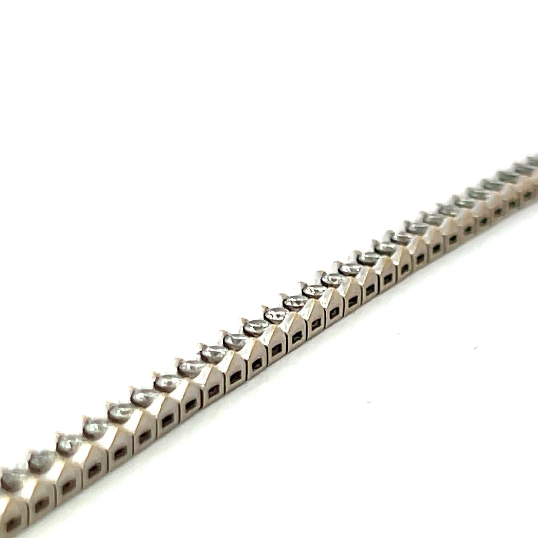 2.50ct Diamond 18K White Gold Vintage Tennis Bracelet