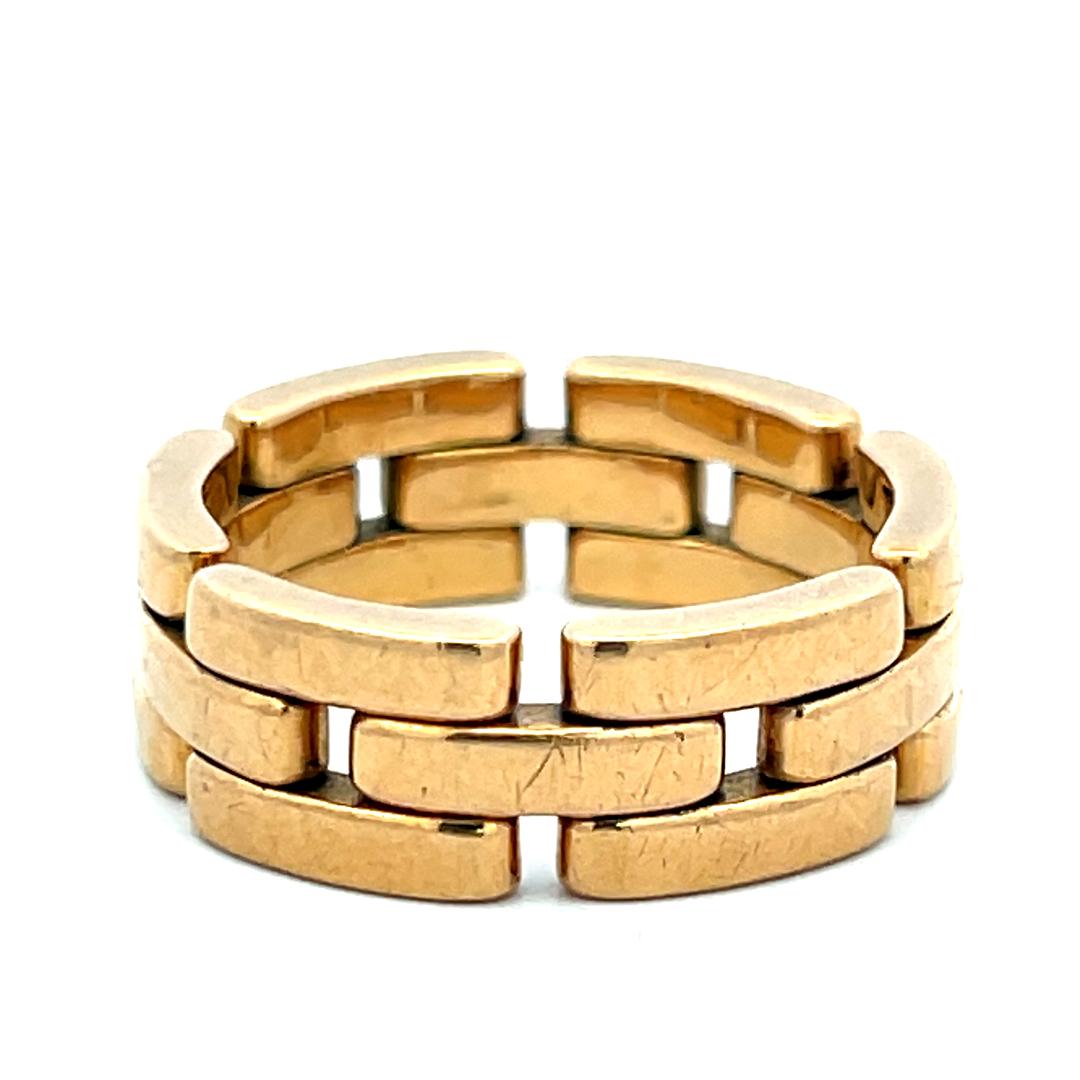 Cartier 18K Yellow Gold Band Ring 15.37 Grams Size 10.25