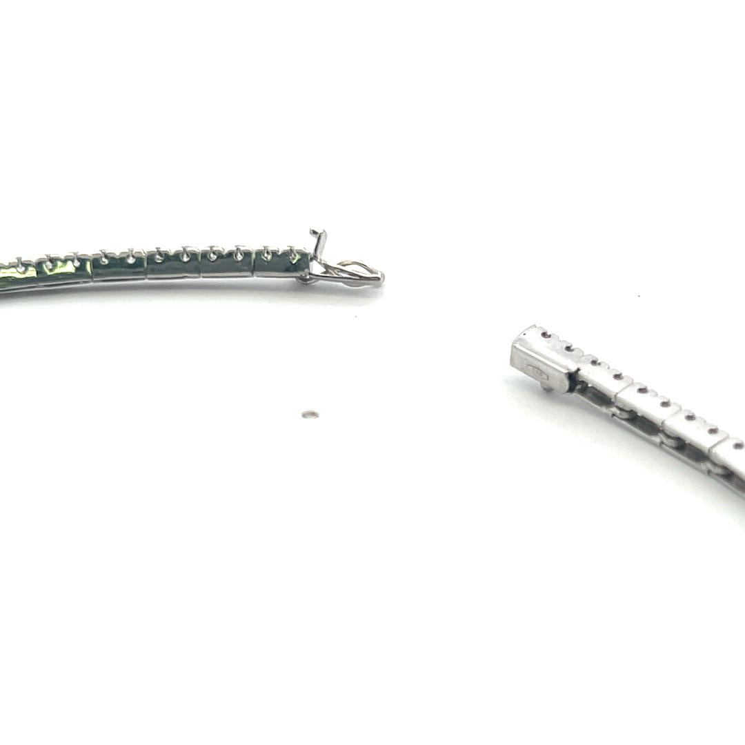 6.00 Carat Round Brilliant H VS Diamond 18 Karat White Gold Collar Necklace