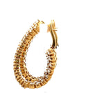 12.00 Carat Round Brilliant F SI1 Diamond 18K Yellow Gold Hoop Earrings