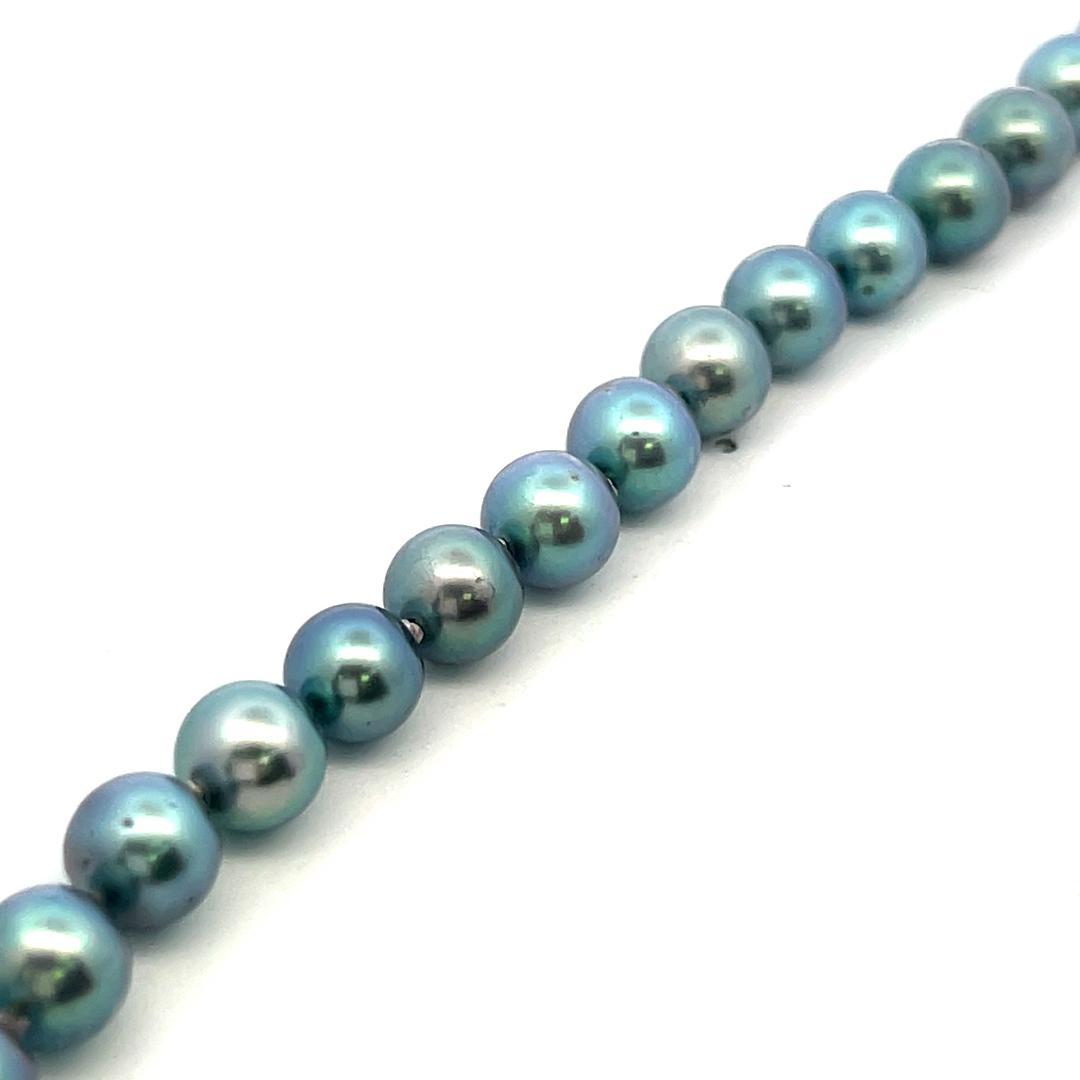 Robert Lee Morr 18K YG Beaded Bracelet 0.64ct Round Diamonds & 8.80x8.64mm Pearl