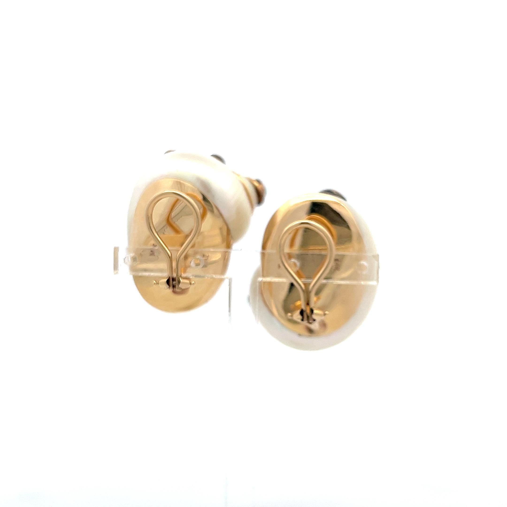 Vintage 14K Yellow Gold Clip On Earrings with 4x3.70 MM Tsavorite Gemstones
