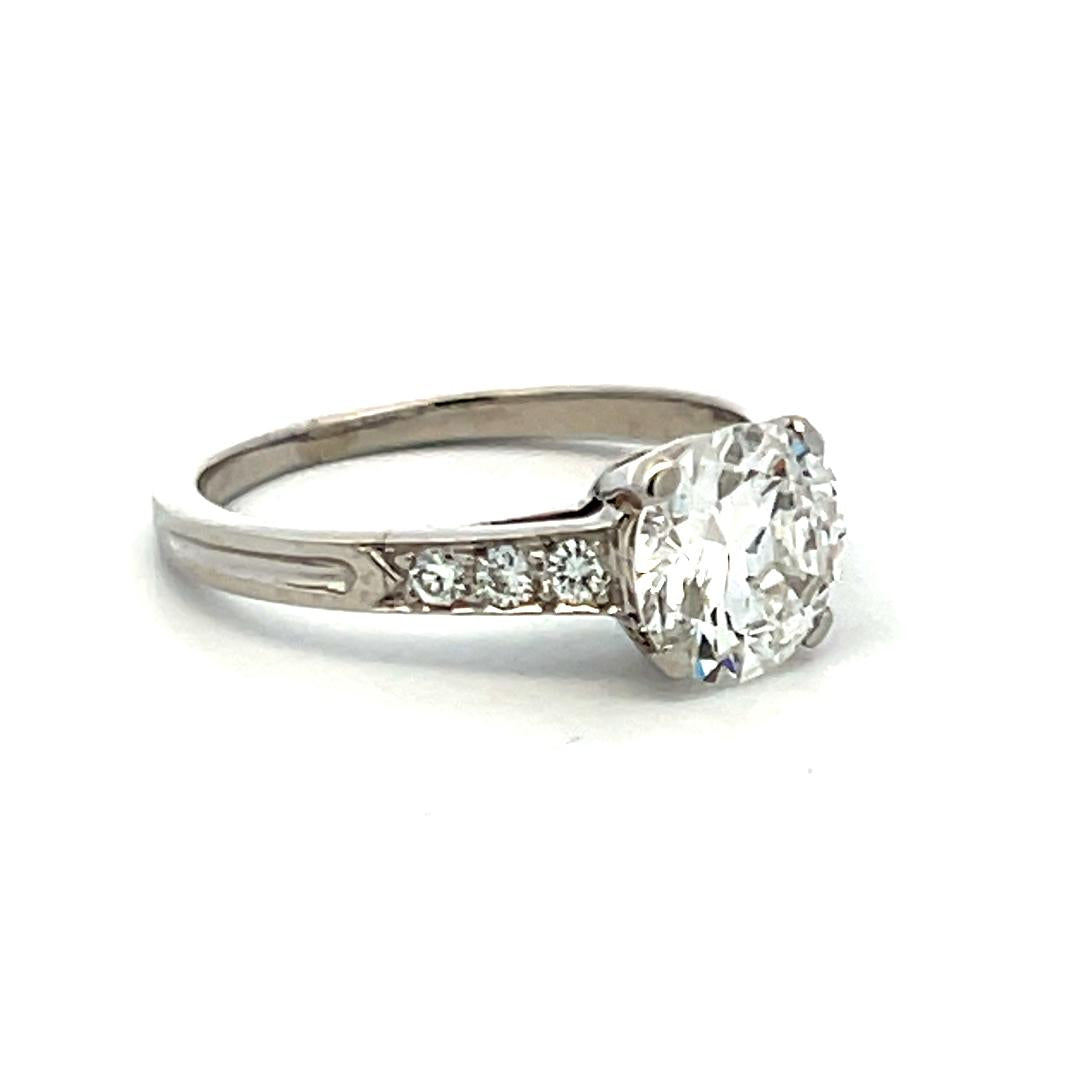 Tiffany & Co. 1.69ct F VS2 Diamond Platinum Circular Brilliant Engagement Ring