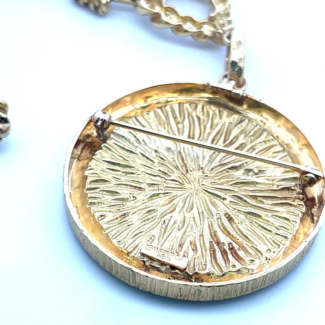 David Webb 18K Yellow Gold Libra Zodiac Pendant Necklace 28 Inch