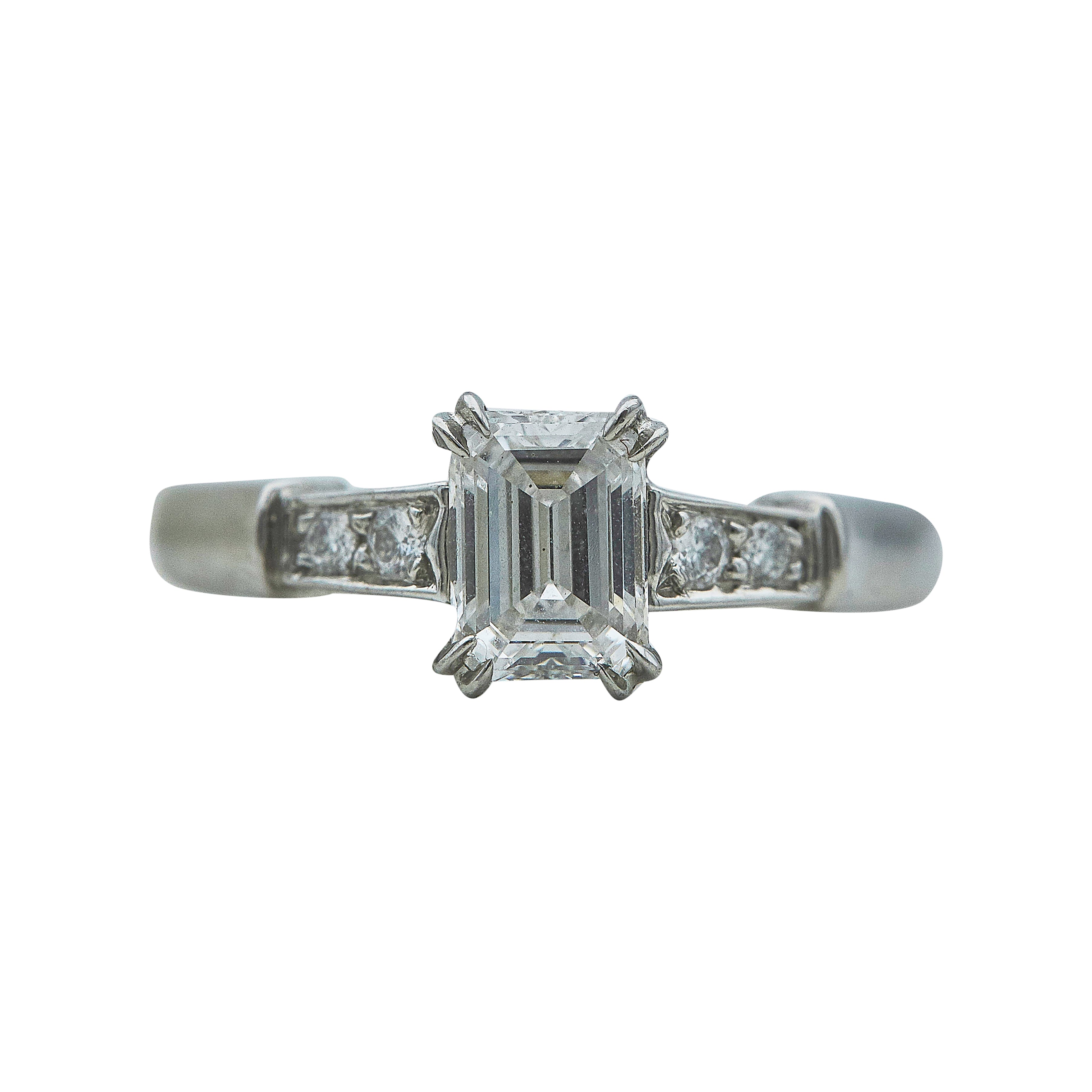 0.71 Carat Emerald Cut Natural Mined Diamond D Color VVS2 Clarity With GIA Certificate