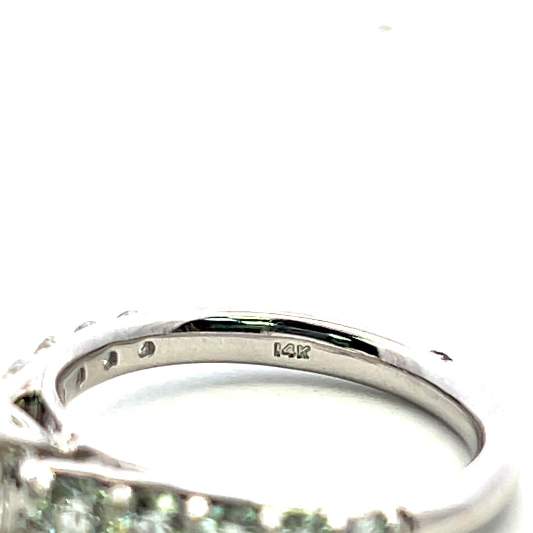 14K White Gold Engagement Ring with 2.5ct Lab-Grown and 0.78ct Natural Diamonds