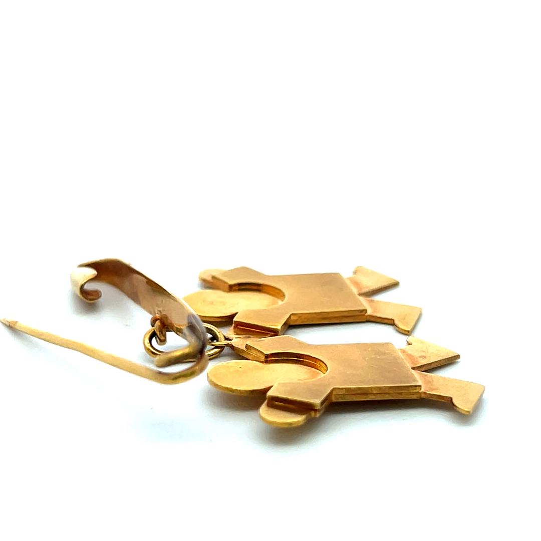 Vintage 14K Yellow Gold Pin Brooch 1.78x1.49x0.30 Inch 13 Grams