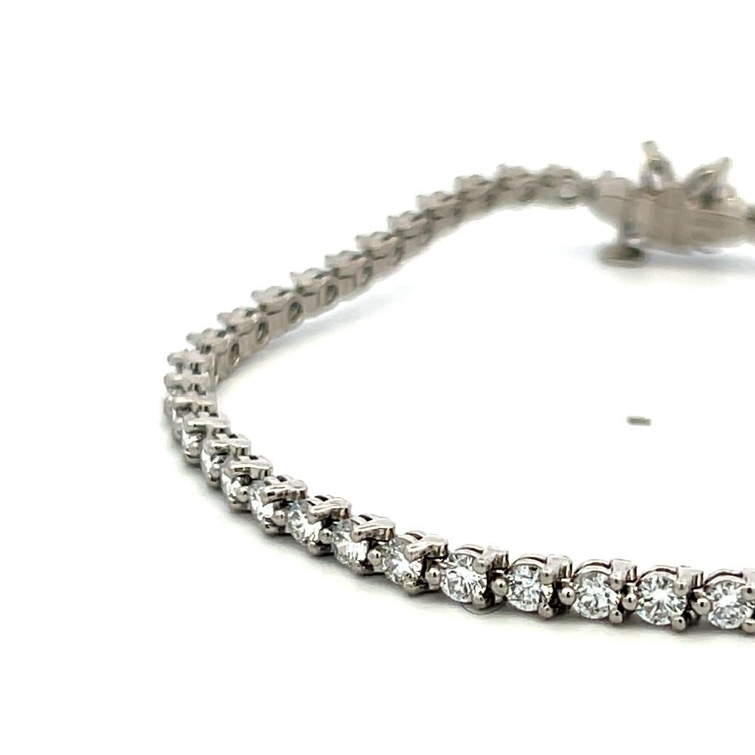 Tiffany & Co Victoria Tennis Bracelet 3.08ct F VS Round & Marquise Diamonds