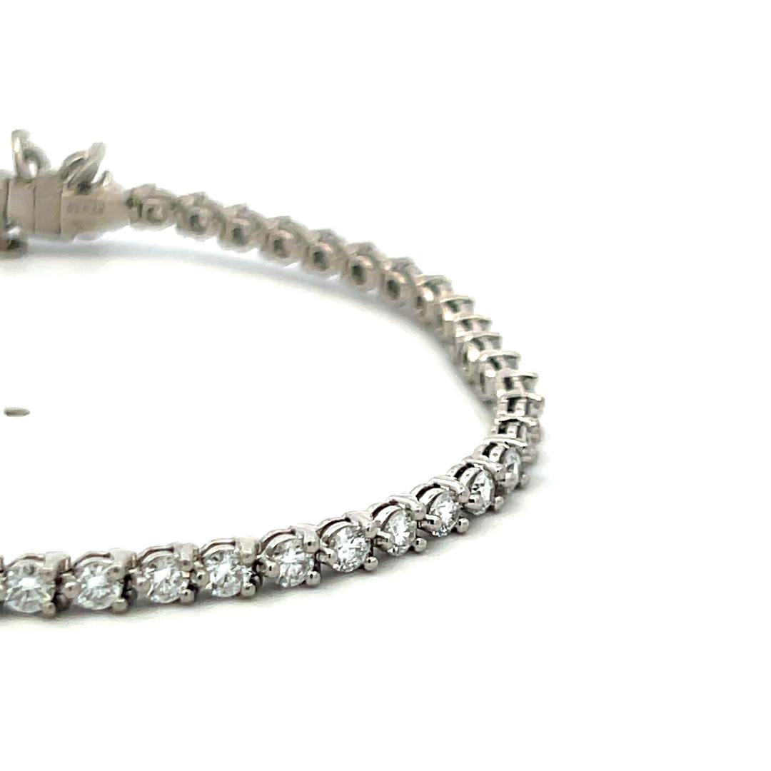 Tiffany & Co Victoria Tennis Bracelet 3.08ct F VS Round & Marquise Diamonds