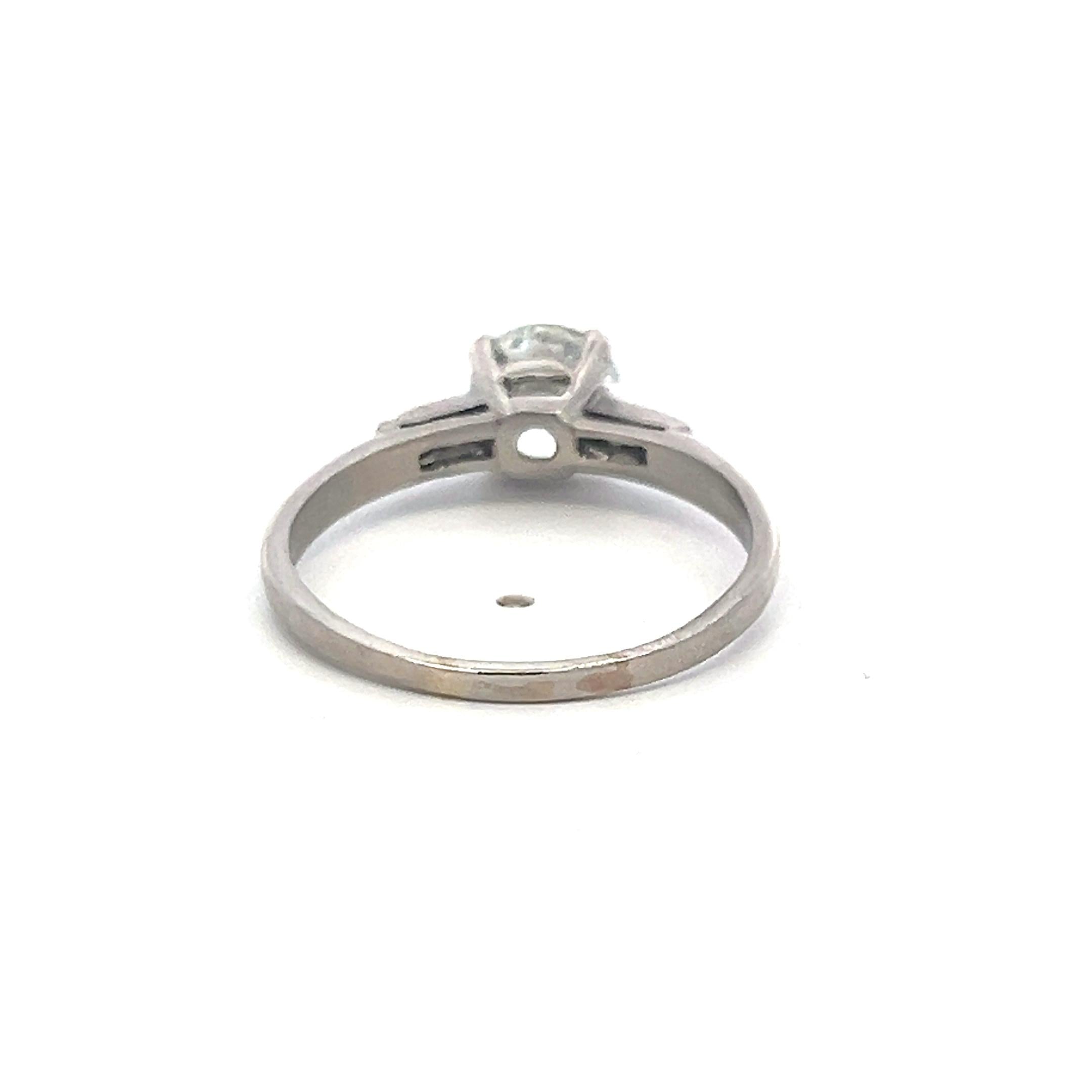 Tiffany & Co Platinum Engagement Ring 1.29ct Old European Diamonds I VS2 GIA