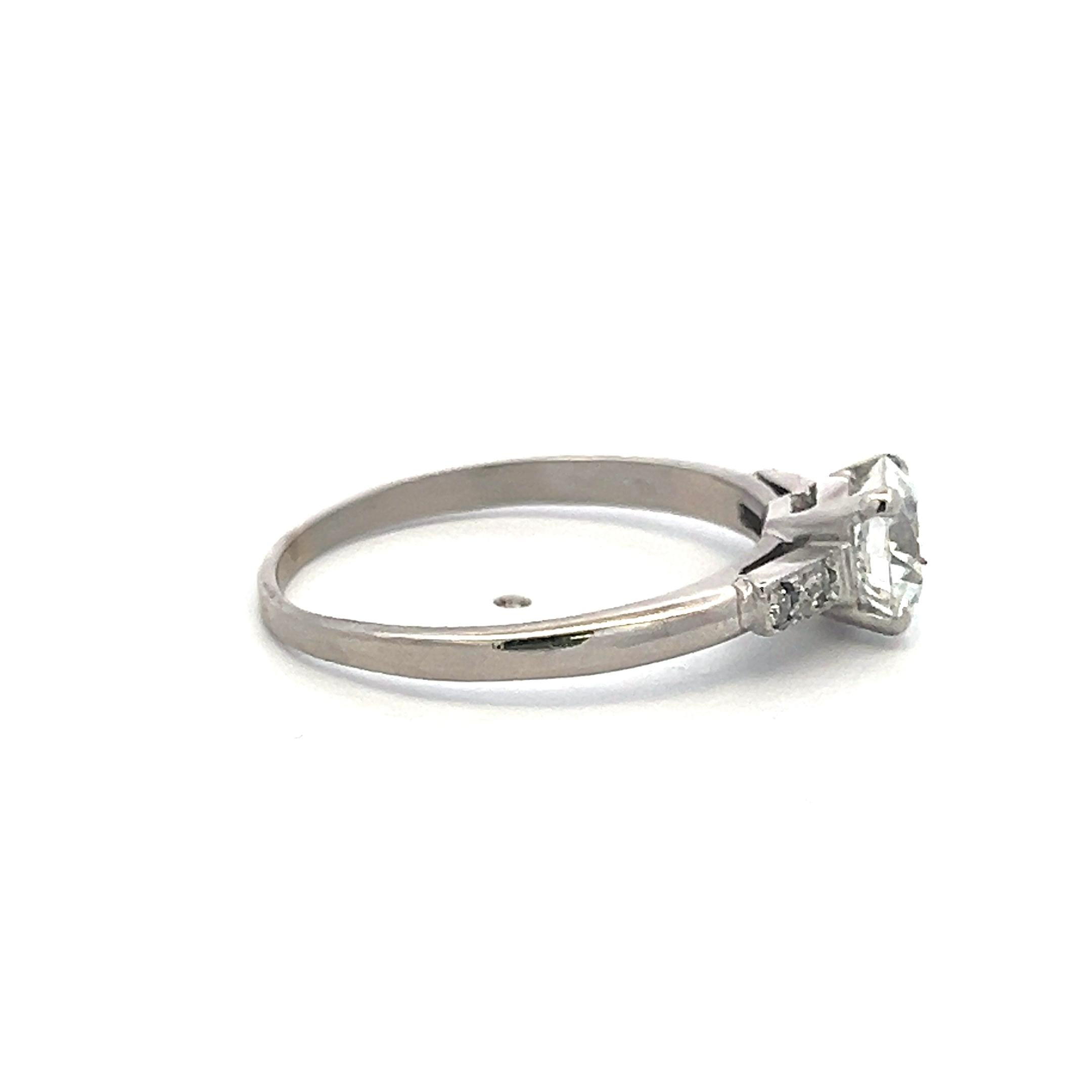 Tiffany & Co Platinum Engagement Ring 1.29ct Old European Diamonds I VS2 GIA